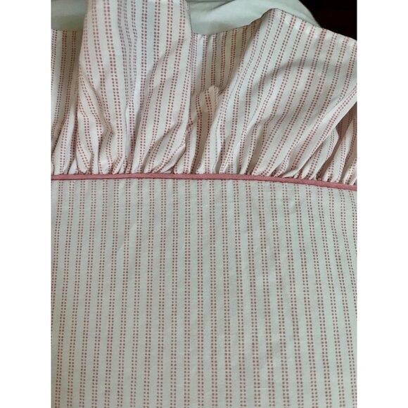 Laura Ashley Full Sheet Set NWOT Pink Striped Ruffle Vintage Cottagecore Bedding - Picture 1 of 6